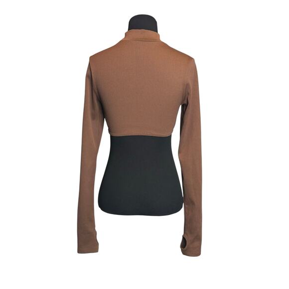 H&M brown long sleeves crop top size Small - Picture 13 of 15